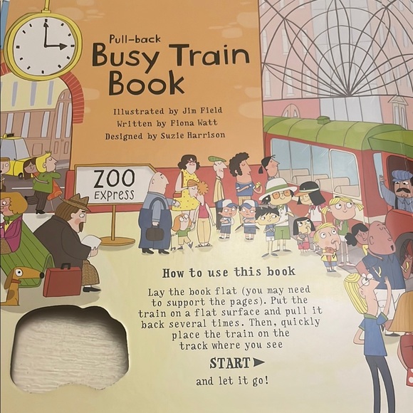Red and Black Pull Back Busy Train Book - Picture 3 of 4